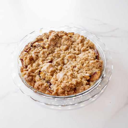Apple Crumble in Pyrex