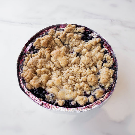 Blueberry Crumble in Tins