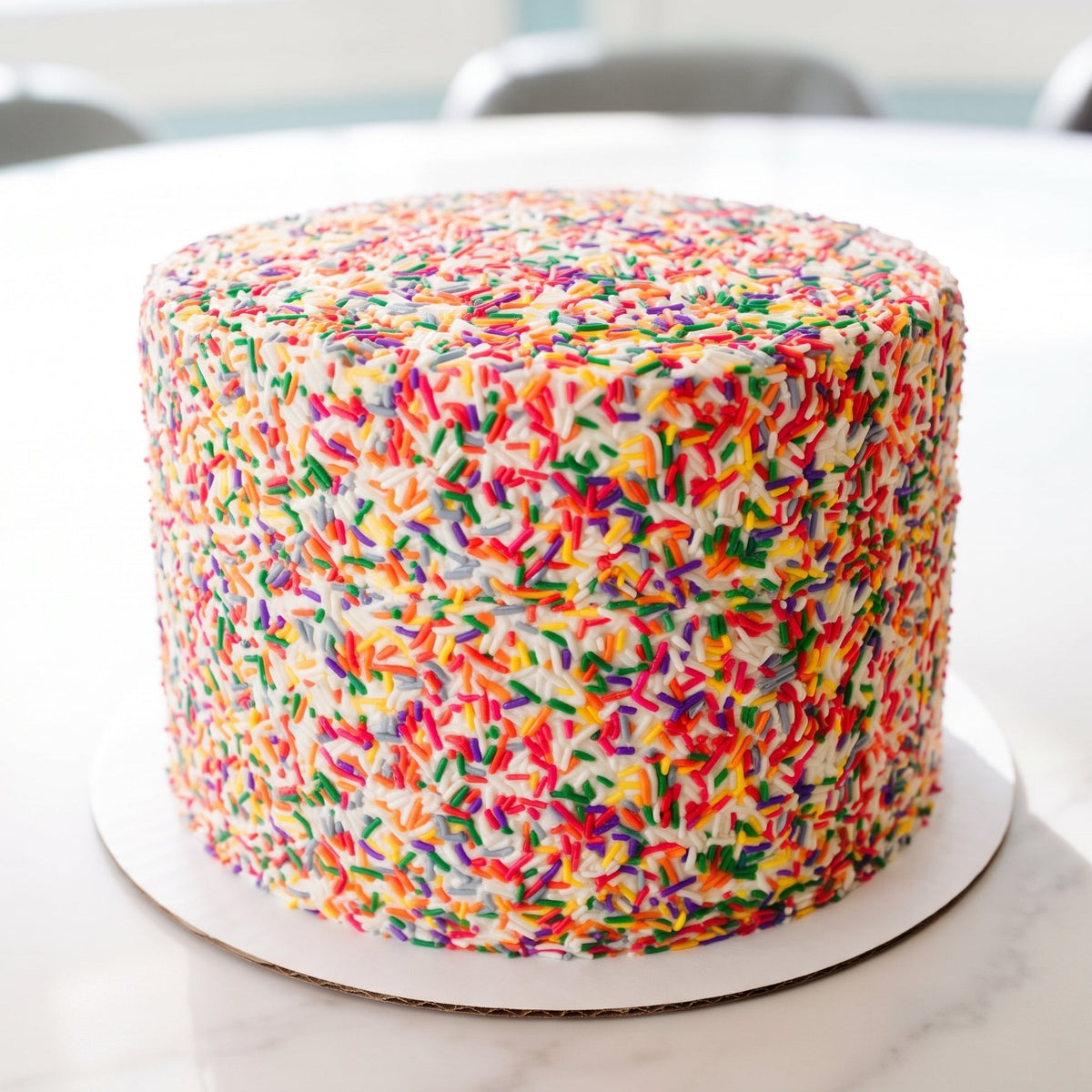 Rainbow Sprinkle Explosion Large Cake